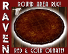 GOLD & RED ROUND RUG!