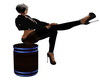 Wooden Stool W/5 Poses
