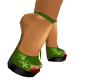 MK Green Floral Sandals