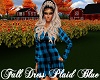 Fall Dress Plaid Blue