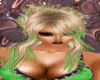 v04 hair green & blonde
