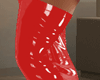 Sexy Red Latex Boots