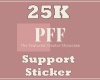 PFF 25K support sticker