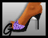 *G* Purple Leopard Heels