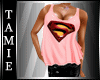 Tshirt pink, supergirl