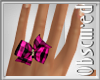 |BE|Pink Bow Ring Left