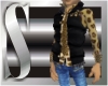 Loren black-leopard vest