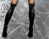 Silver Flame Thigh Boots