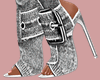 E* Gray Denim Boots