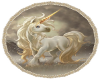 Golden Unicorn Round Rug