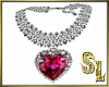 Rubellite Heart Necklace