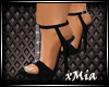 *M Glitter Black Satin