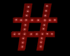 Red Hashtag Sign