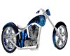 Blue Skull Motorcycle