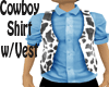 Cowboy Shirt w Vest Blue