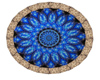 Blue crystal star rug