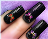 Butterfly Black Nails