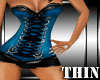 Blue Corset PVC Fit Thin