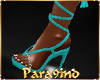 P9)"EVA"Cool Teal Heels