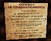 Cowboy 10 Commandment
