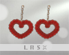 * Red Heart Earrings