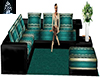 Green Lace Sofa Set