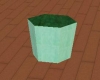 (W) Green wastebasket