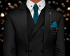 Black Suit/Teal Tie Reg
