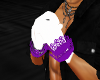 white n purple gloves