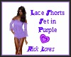 Lace Shorts Set Purple