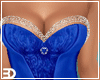Blue Satin Diamond Gown