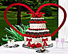 Regal Red Wedding Cake