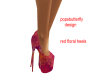 red floral heels