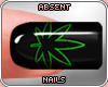 !A Green Pot Leaf Nails