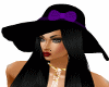 ETE BONNET HAT BLK W PUR