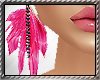 ~Pink Feather Earrings~