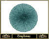 Rustic Round Rug Teal