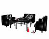 PVC black chair/table
