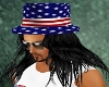 ~D~USA Hat With Bk Hair