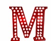 Red Sign Letter  M