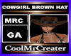 COWGIRL BROWN HAT