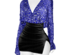 blue seq dress