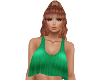 A| Green ribbed top