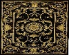 black/gold rug