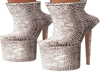 White Phython Boots