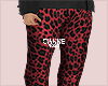 trouser red leopard