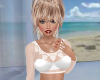 Sheer White Lace Top Lg