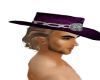 purple hat brown hair