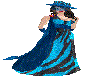 velvet blue black dress