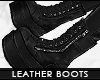 - leather goth platforms
